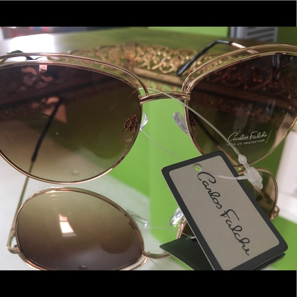Carlos Falchi Double Wire Aviators NWT